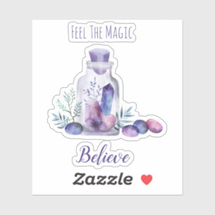 Sticker Pierres gemmes de cristaux de cosmos d'univers de