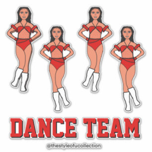 Sticker Pierres Roses de l'équipe de danse personnalisée #