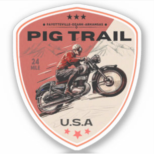 Sticker Pig Trail Scenic Byway arkansas randonnée moto