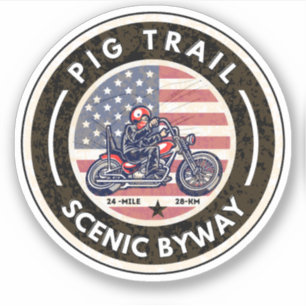 Sticker Pig Trail Scenic Byway arkansas randonnée moto