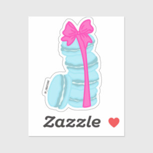 Sticker Pile Macaron Avec Bow Rose