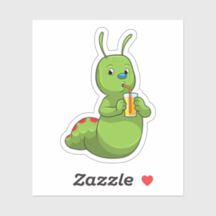 Sticker Pilier avec verre de jus d'orange