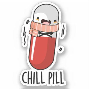 Sticker Pilule de refroidissement amusant médicament jeu