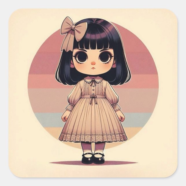 Sticker "Pilze - Die kleine Muse Rtro (Vorderseite)