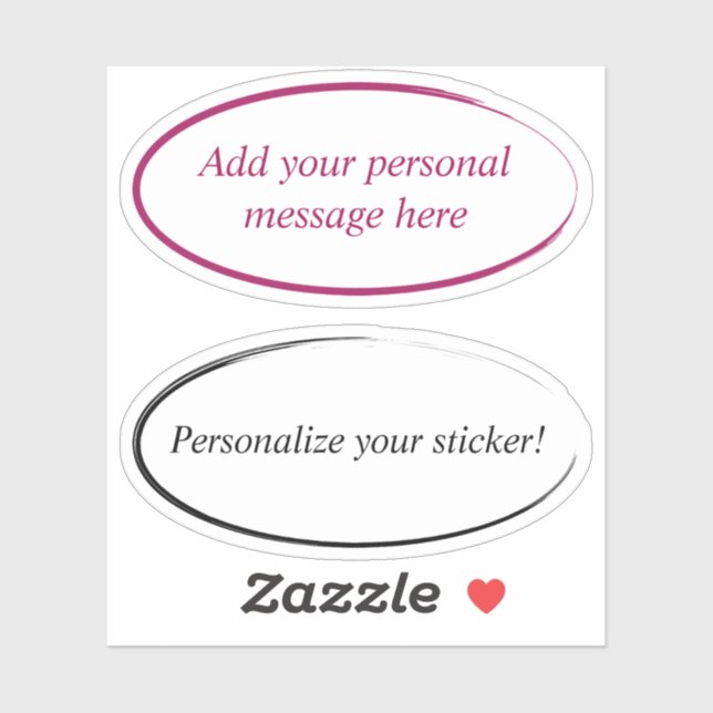 Sticker Pinceau rose et noir (Feuille)