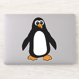 Sticker Pingouin à caricature mignonne