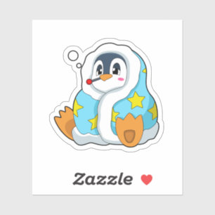 Sticker Pingouin avec thermomètre clinique