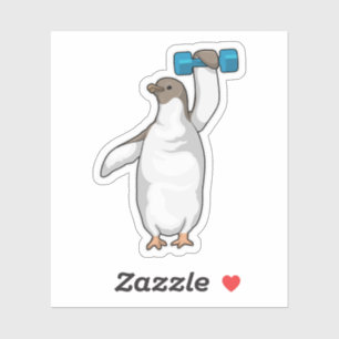 Sticker Pingouin Fitness Dumbbell