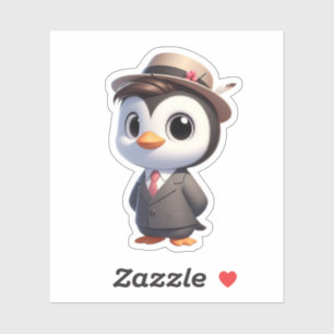 Sticker pingouin, gros pingouin bos