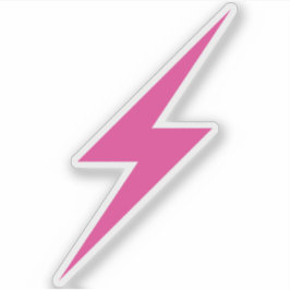 Sticker Pink Lightning Bolt Of Feminism