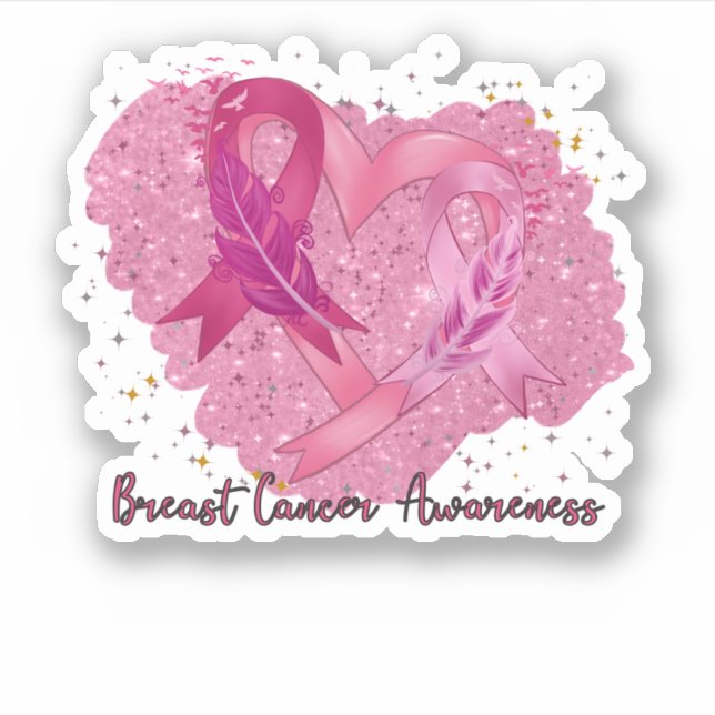 Sticker Pink Ribbon Sensibilisation au cancer du sein (Devant)