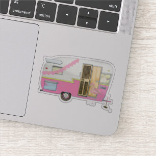 Sticker Pink She Shed Camper Trailer