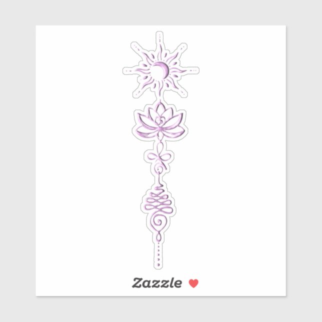 Sticker Pink Unalome Group (Feuille)