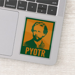 Sticker Piotr Tchaikovsky Pop Art Coupe Vinyle personnalis
