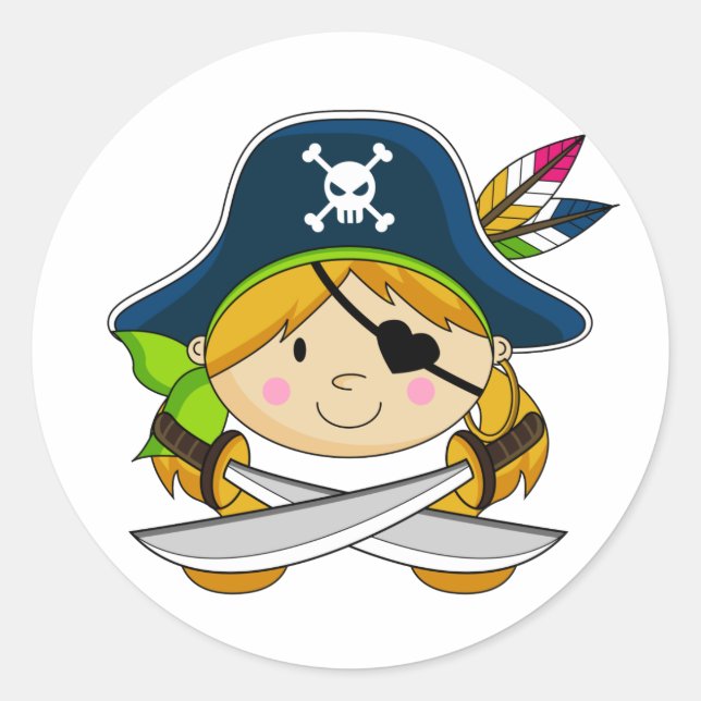 Sticker Pirate Eyepatch Girl (Devant)
