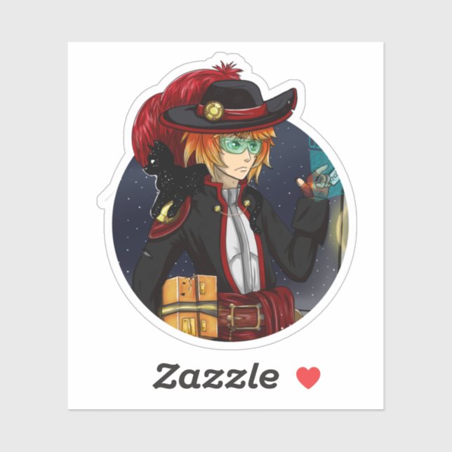 Sticker Pirate spatiale (Feuille)