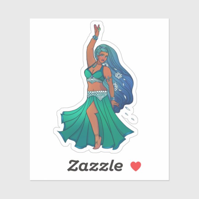 Sticker Pisces Belly Dancer (Feuille)