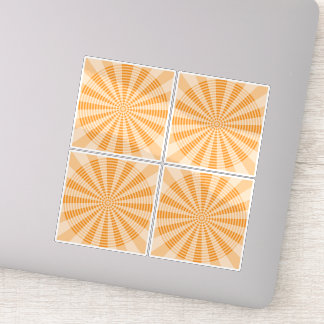 Sticker Pissenlit, Spirale Orange, Art Abstrait Bohème
