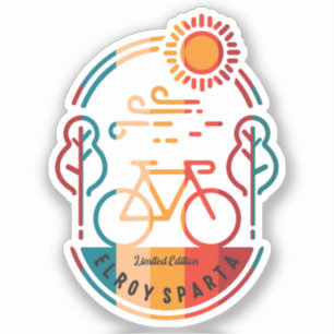 Sticker Piste cyclable Retro Elroy Sparta