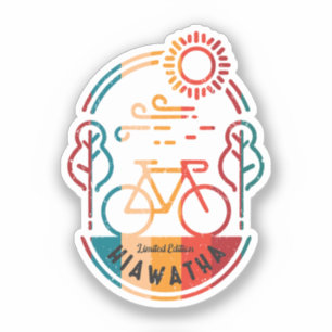 Sticker Piste cyclable Retro Hiawatha.