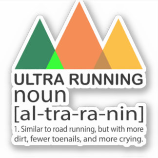 Sticker Piste de course ultra-course de montagne