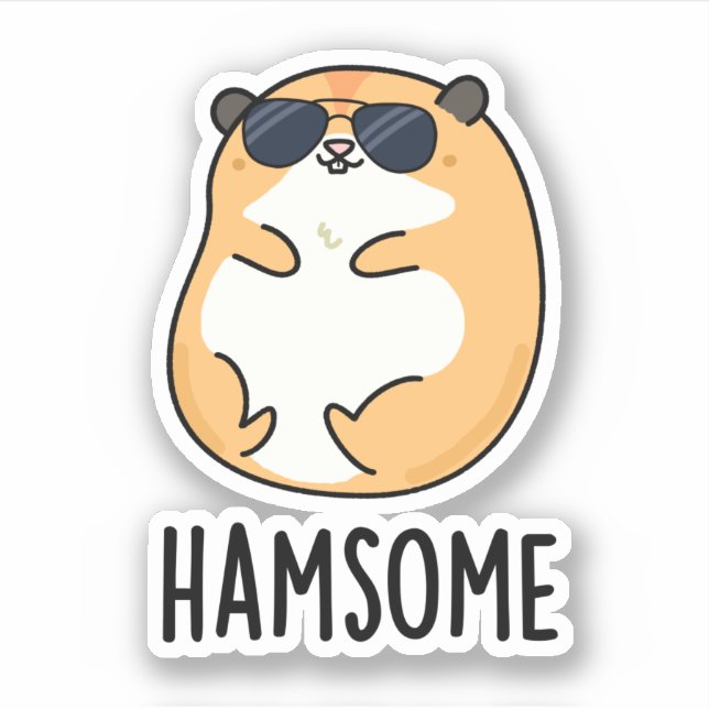 Sticker Pistolet à hamster amusant pour jambon (Devant)