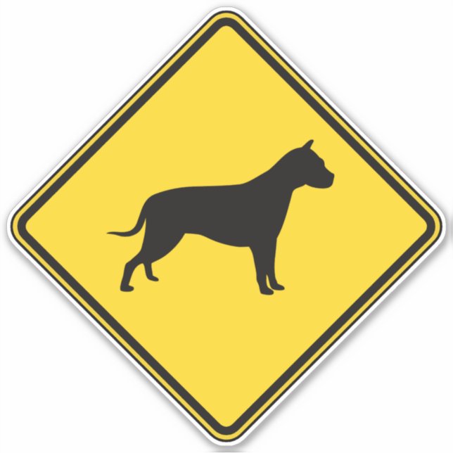 Sticker Pit Bull Crossing (Devant)