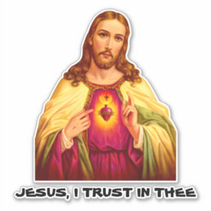 Sticker Pitié divine Jésus compatissant de coeur sacré 