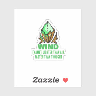 Sticker Pixel Fantasy Cristal de Vent | Élément Pixel Rétr