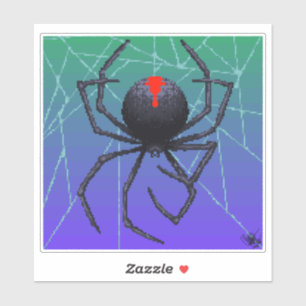 Sticker Pixel noir veuve