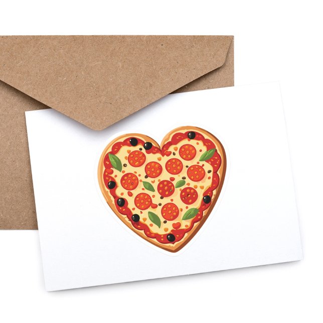 Sticker Pizza de la Saint Valentin en forme de coeur (Créateur téléchargé)
