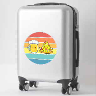 Sticker Pizza et bière