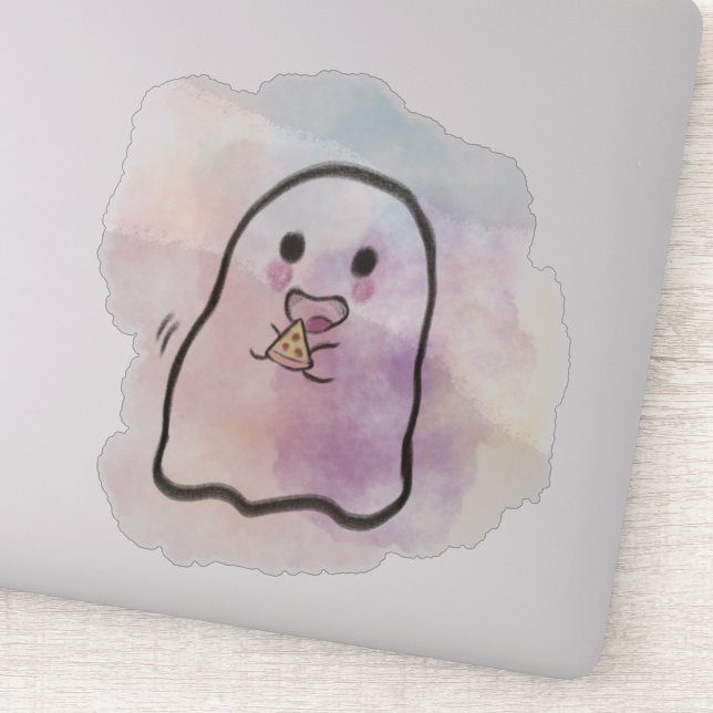 Sticker Pizza Little ghost (Détail)