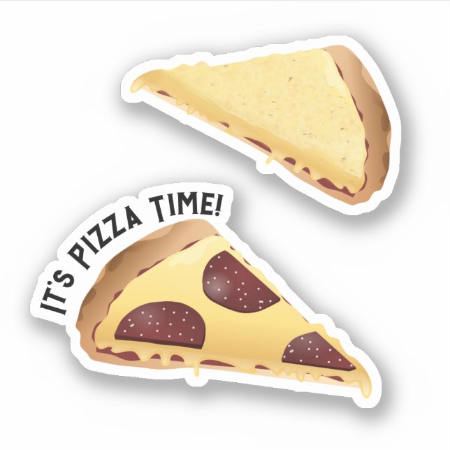 Sticker Pizza Pepperoni et pizza au fromage (Devant)