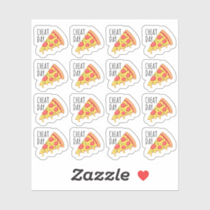 Sticker Pizza Slice Cheat Jour Rappel Calendrier Planifica