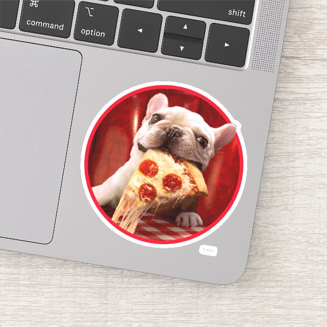 Sticker Pizza Slice mangeur de chien (Détail)