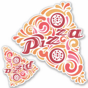 Sticker Pizza stylisée