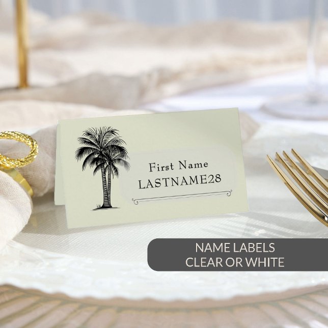 Sticker Placer les noms des invités de la carte x28 Nom in (Clear Guest Name Labels - up to 28 individual names - ideal for Place Cards)