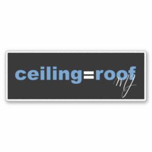 Sticker Plafond = Toit MJ (Carolina bleu & blanc)