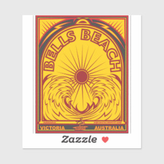 STICKER PLAGE DE BELLS DE SURF EN AUSTRALIE