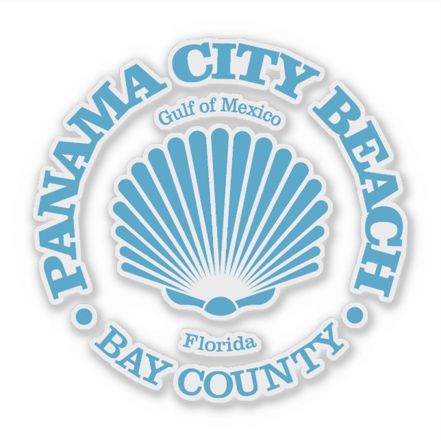 Sticker Plage de Panama City (coquillage) (Devant)