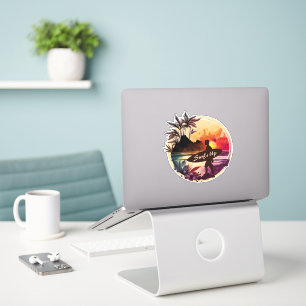 Sticker Plage de Sunset Surfer 1