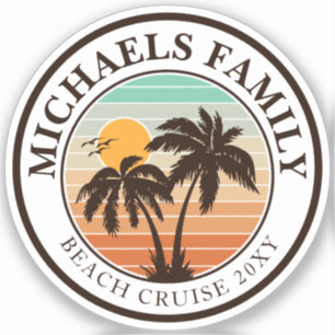 Sticker Plage Famille Réunion Croisière personnalisée Vaca