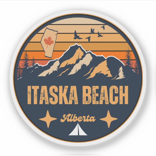 Sticker Plage Itaska, Alberta (Devant)