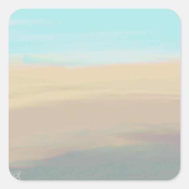 Sticker plage sable d'eau (Devant)