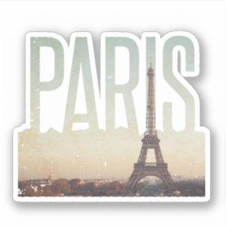 Sticker Plan de Paris Simplistic Travel