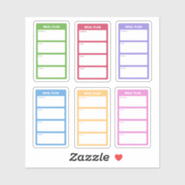 Sticker Plan de repas coloré