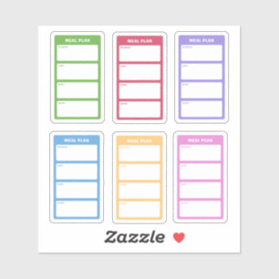 Sticker Plan de repas coloré