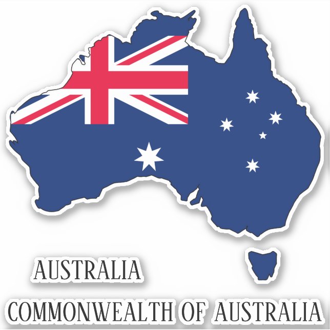 Sticker Plan du drapeau australien (Devant)