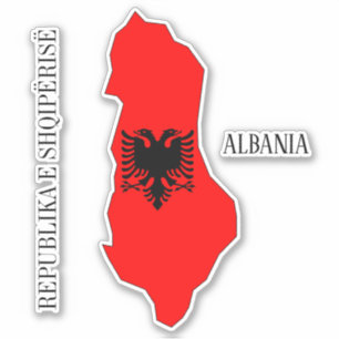 Sticker Plan du drapeau de l'Albanie
